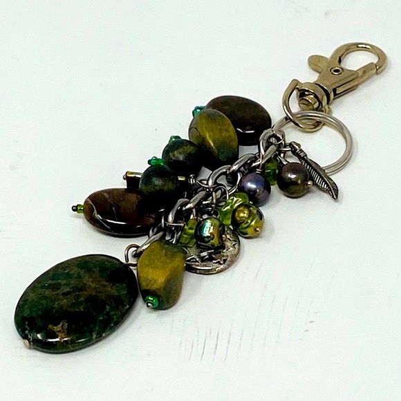 Semi-Precious Green Keyring/ Keychain $188 - Picture 9 of 9